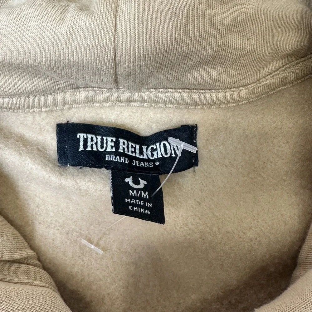 New - No Tags True Religion‎ Brand Jeans Full Zip Khaki Hoodie Men's Medium